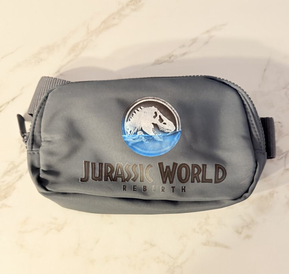Universal Studios Jurassic World Rebirth Belt Bag Fanny Pack Grey NWOT